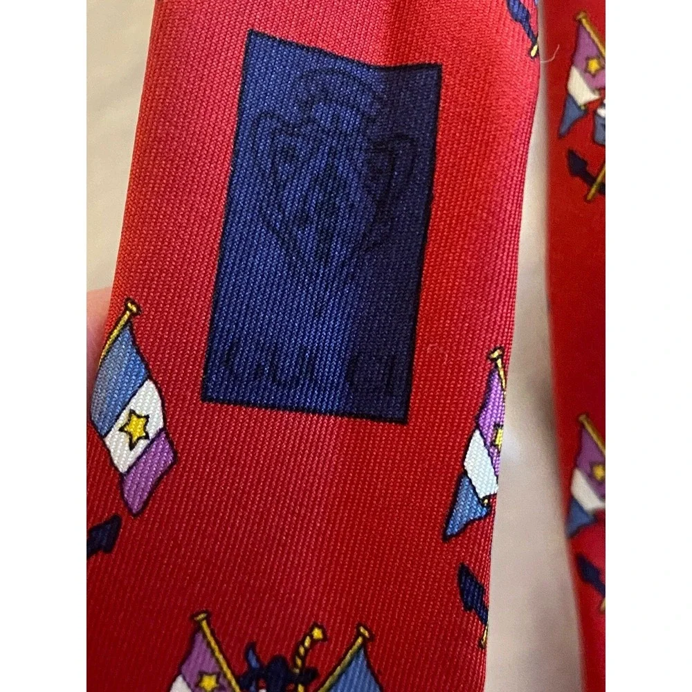 Vintage Gucci‎ Silk Tie Flags Anchors Nautical